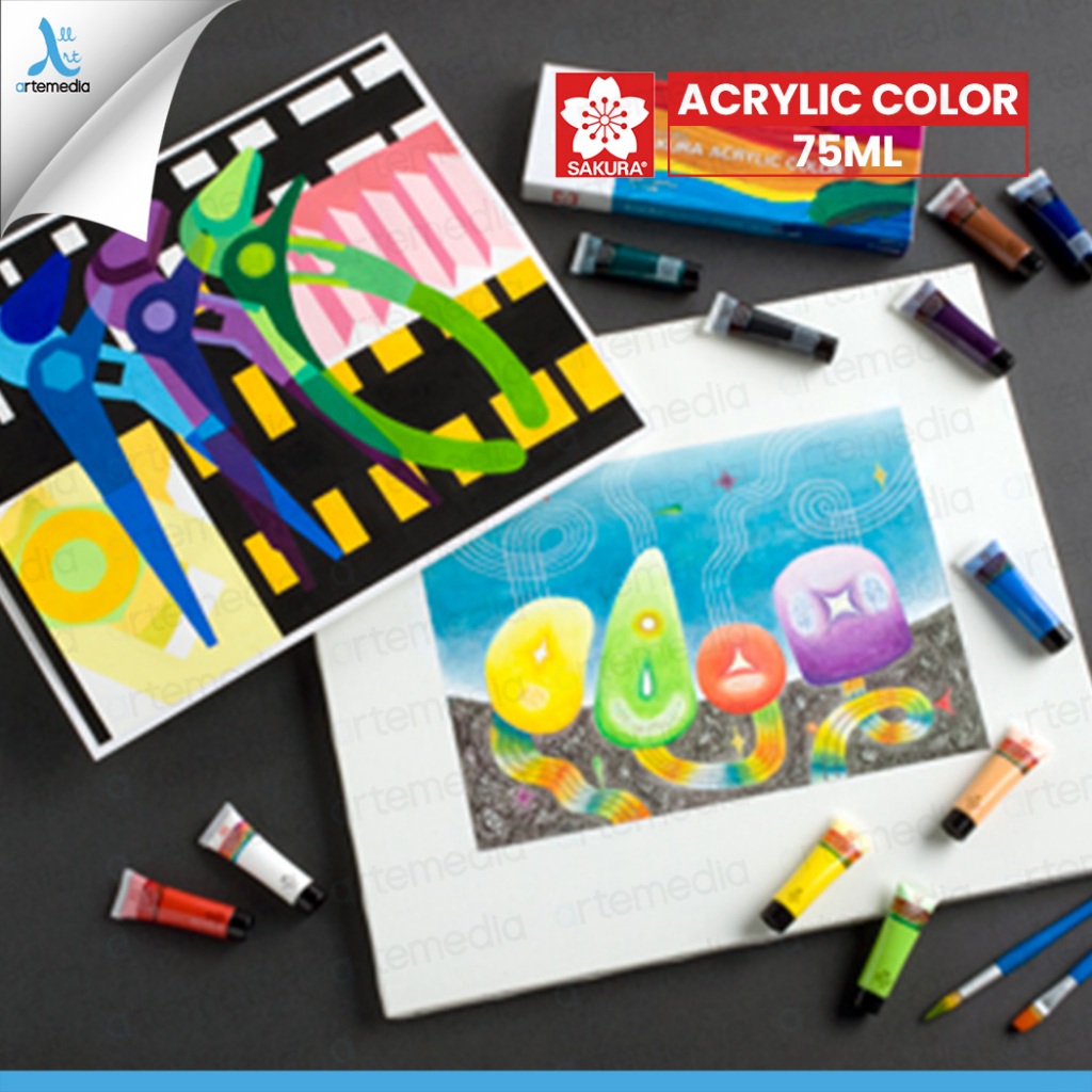 

HJK Sakura Acrylic 75ml Acrylic Color Paint Cat Akrilik - 01/02