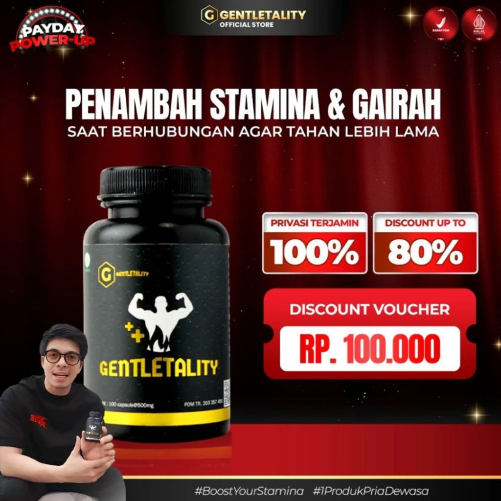 Gentletality 100% Original Penambah Stamina & Gairah Suplemen Penunjang Peforma
