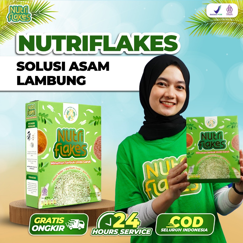 

FLASH SALE Nutriflakes 280 gr Sereal Umbi Garut Obat Maag Mag Asam Lambung Herd Melapisi Luka Lambung Mengatasi Masalah Pencernaan