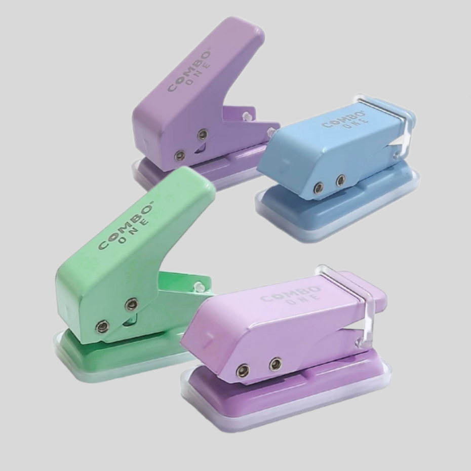

Perforator 1 Lubang Combo Macaron Mini One Hole Punch Combo - Pelubang Kertas Pembolong Kertas 1 Lobang