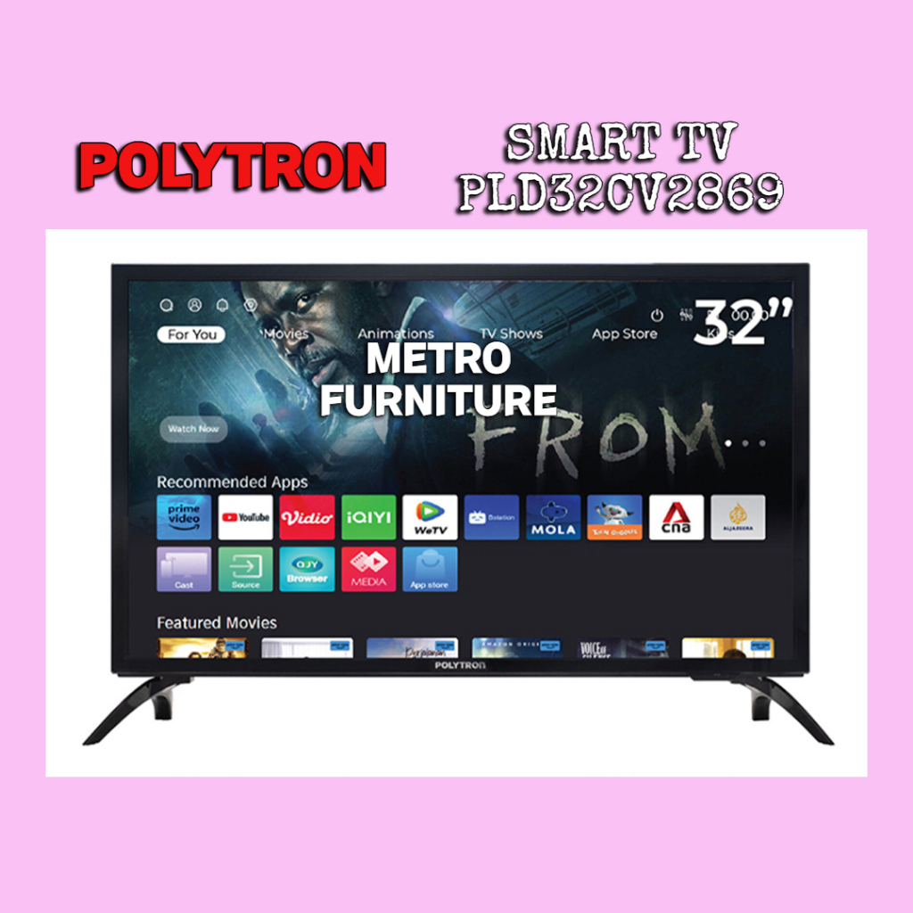 TV POLYTRON 32'' SMART TV YOUTUBE PLD32CV1869 TV LED POLYTRON 32 INCH YOUTUBE PLD32CV1869