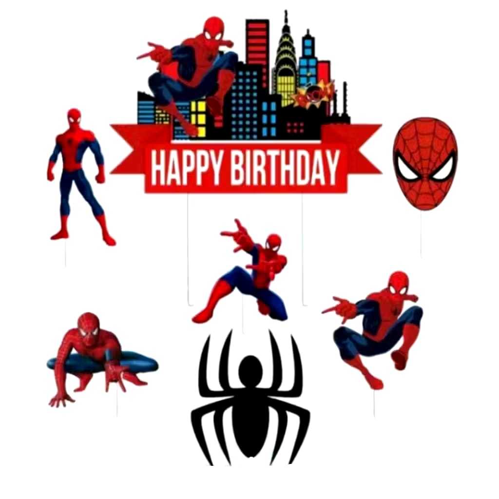 CAKE TOPPER SPIDERMAN /TOPPER ULANG TAHUN/TOPPER MURAH BERKUALITAS
