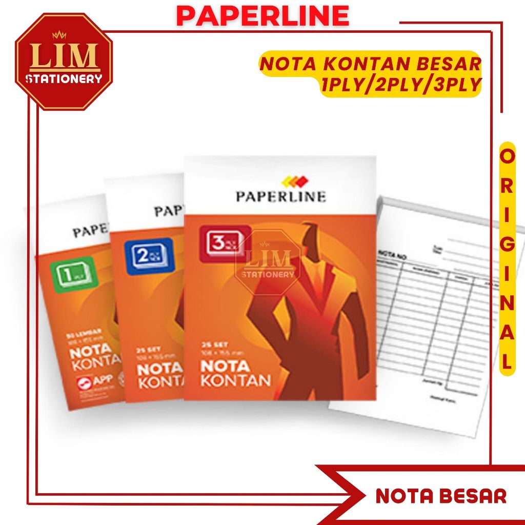 

(10PCS) Nota Kontan BESAR 1PLY/2PLY/3PLY 160x210mm PAPERLINE
