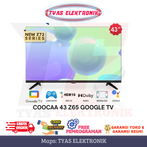 COOCAA 43 inch GOOGLE TV-2K LED-TV (COOCAA 43Z65)