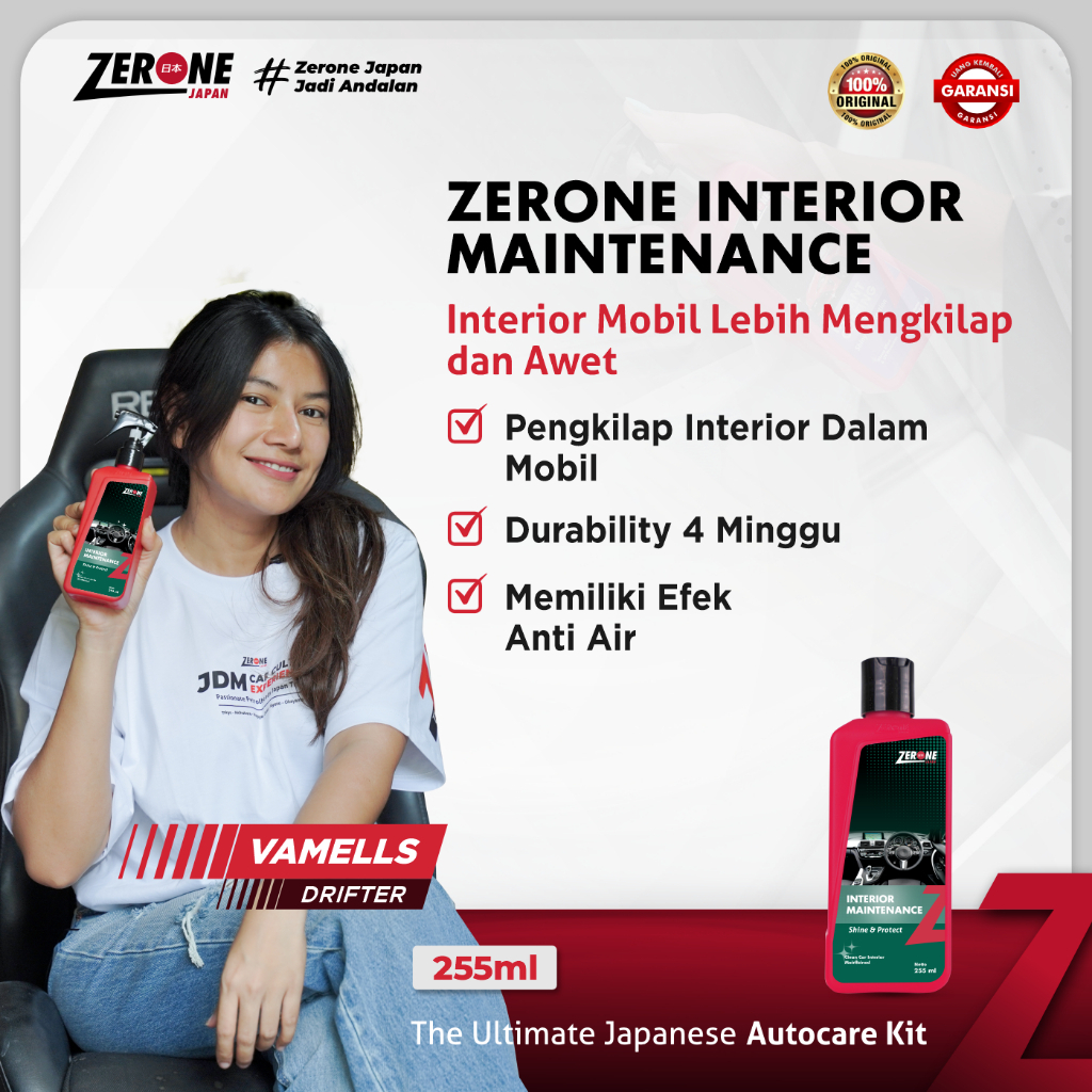 Interior Maintenance 255 ml Pengkilap Dashboard Mobil Kit Interior Mobil Zerone Japan