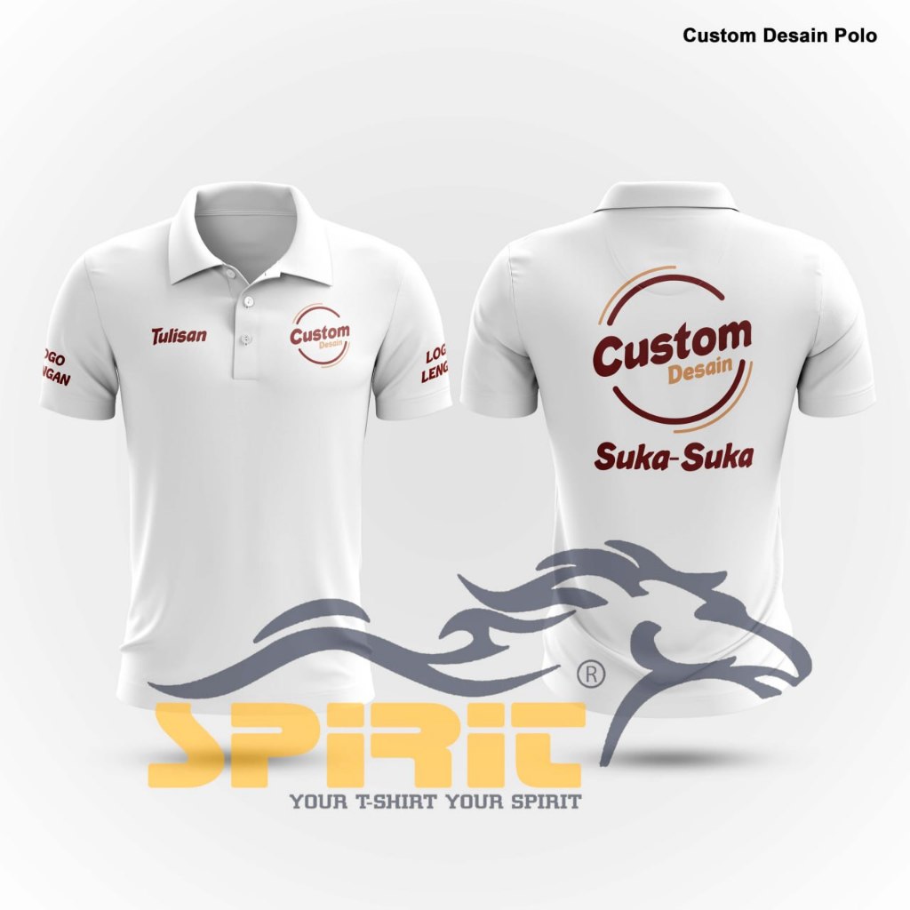 Kaos Polo Custom Sablon Suka Suka kaos Custom Desain Sendiri Sablon DTF Premium
