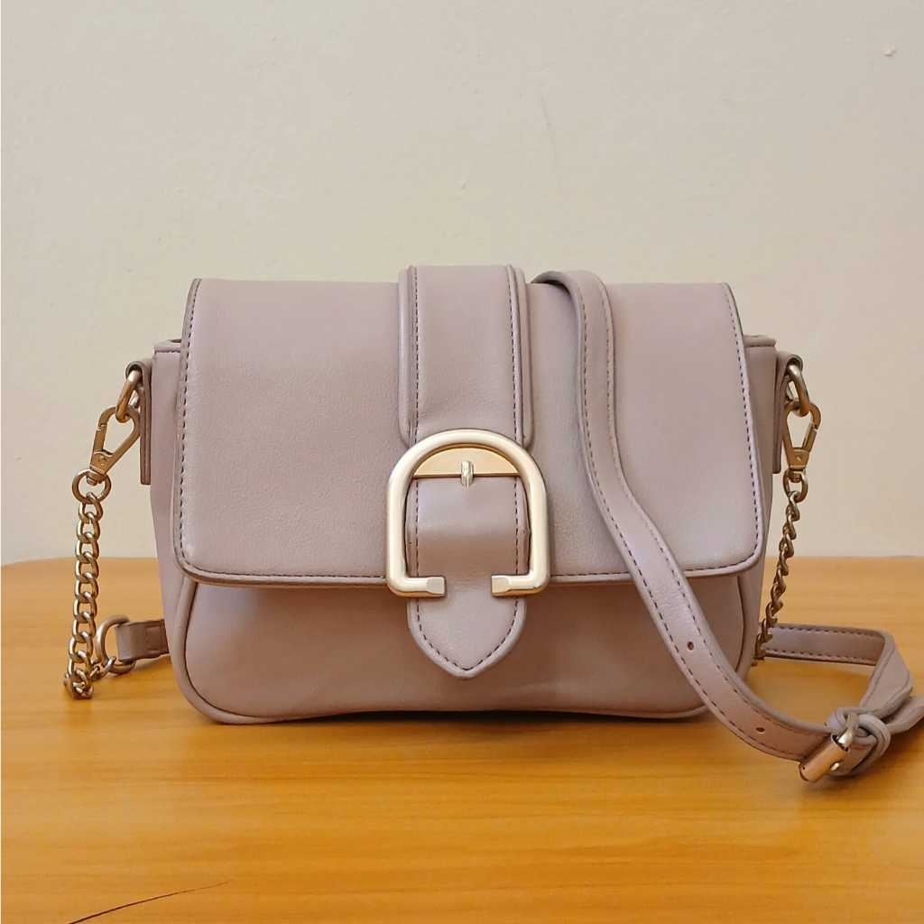 (PRELOVED) SLING BAG CHAIN - KULIT ASLI BY_ROEM - SLING BAG RANTAI