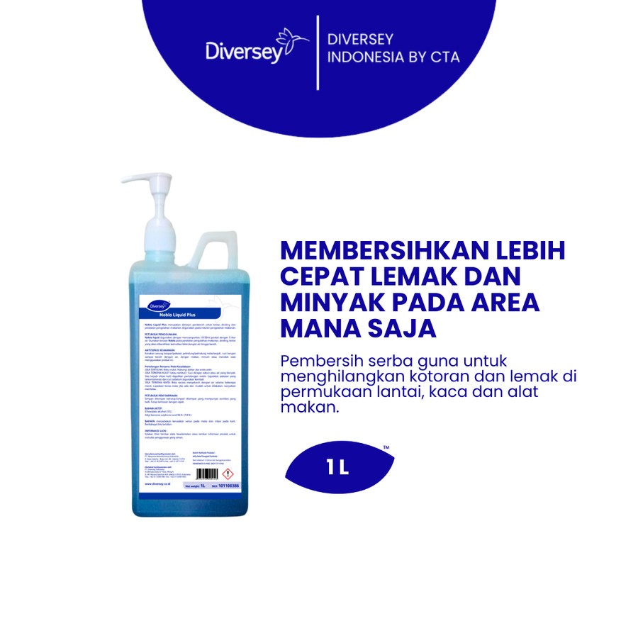 Pembersih Serbaguna Diversey Nobla Liquid Plus 1 LITER - Multi Purpose Cleaner - DIVERSEY INDONESIA