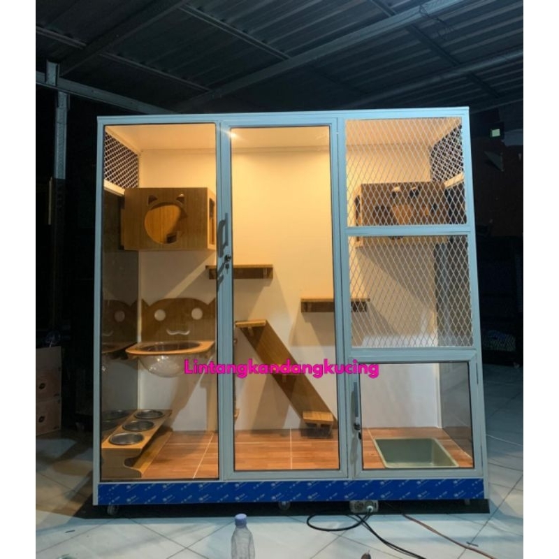 Kandang kucing alumunium kandang kucing besar kandang kucing minimalis kandang kucing murah cat home