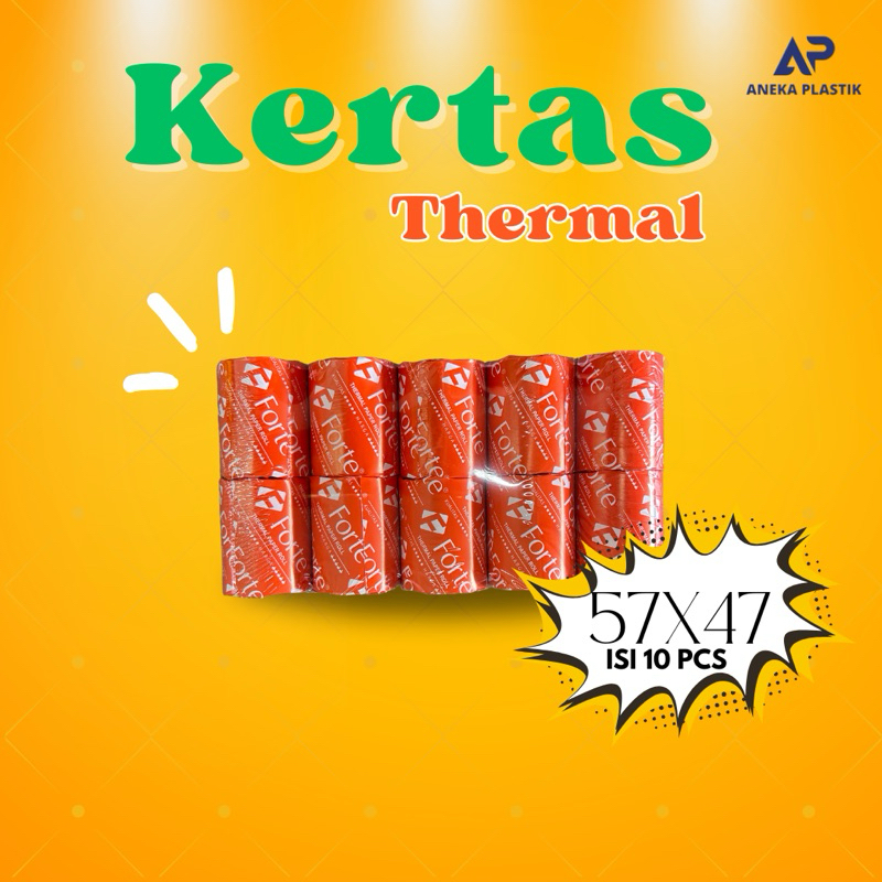 

Kertas Thermal Forte 57x47 isi 10 Pcs KERTAS NOTA KERTAS STRUK