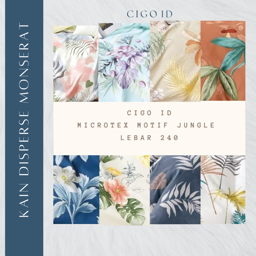 CIGO - Kain Microtex Katun Disperse Motif Janda Bolong Jungle Series Lebar 240 Ketebalan 100GSM - Ka