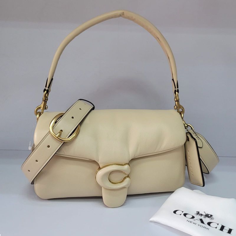 COACHh Leather C Pillow Tabby SB 2 C0772 Ivory