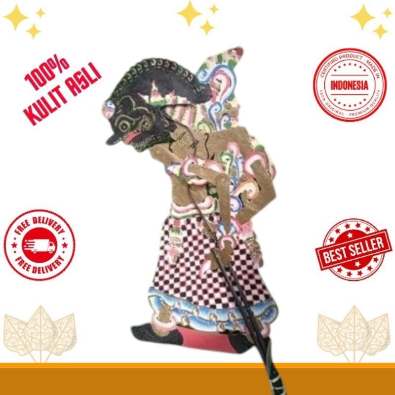 WAYANG kulit DEWA RUCI UKURAN -+ 47CM STANDAR PEDALANGAN