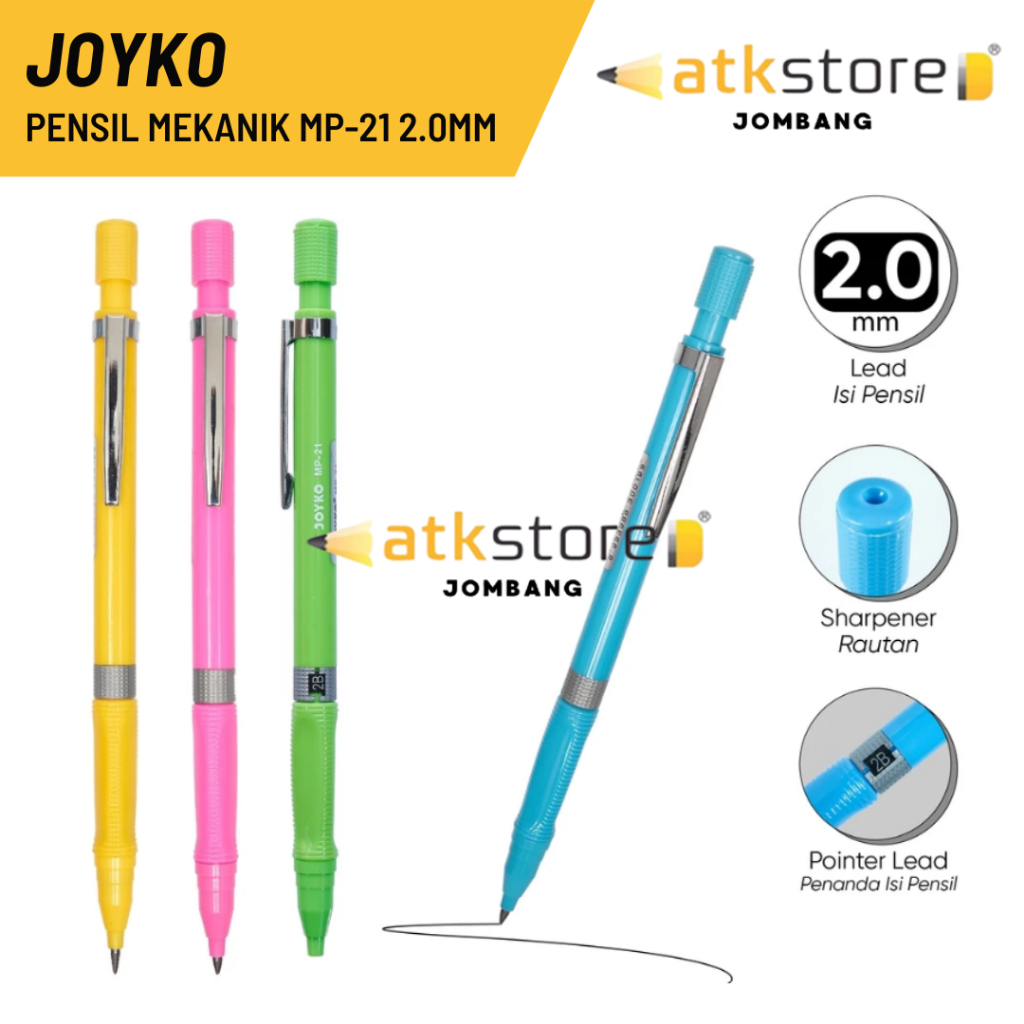 JOYKO Mechanical Pencil MP-21 / Pencil Pensil Mekanik Joyko MP-21 2.0 mm Pensil Mekanik