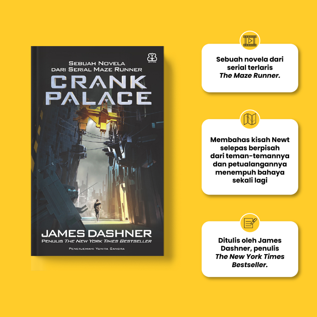 Novel Maze Runner Series Crank Palace - James Dashner - Fantasi Terjemahan Bahasa Indonesia - Mizan 