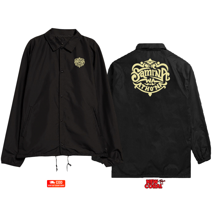 Jaket Coach Windbreaker Islam Muslim Samina Wa Athona Printing Bahan Waterproof Kualitas Distro