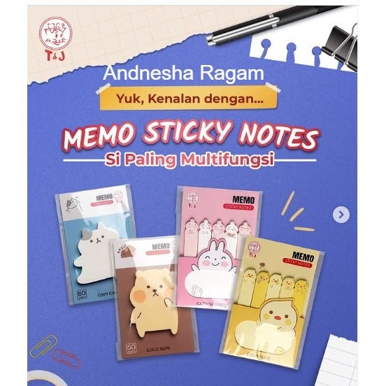 

Tom & Jerry Memo Sticky Notes Motif Lucu / Penanda Buku / Pembatas Buku / Catatan Tempel