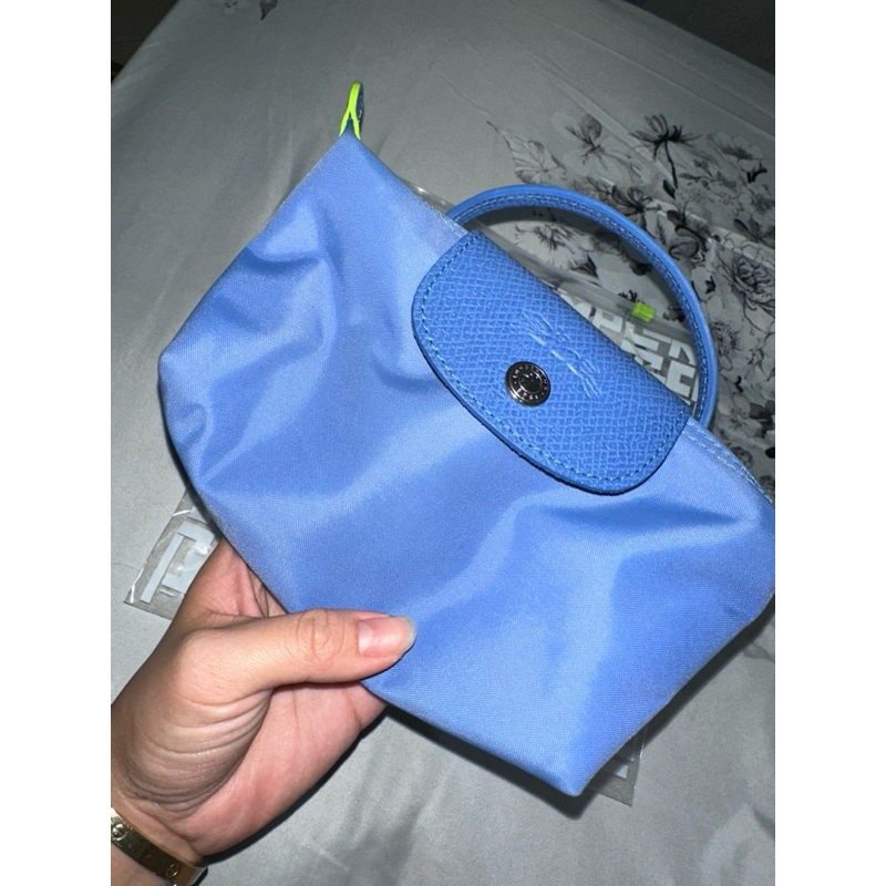 Longchamp le pliage pouch cornflower colour