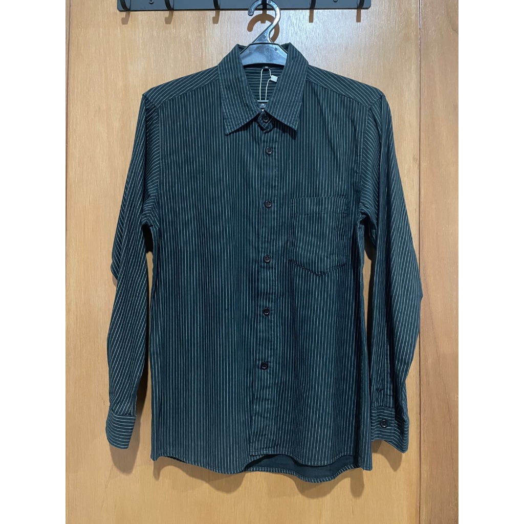 [PL] Pakaian / Baju Kemeja Lengan Panjang untuk Wanita / Perempuan Remaja / Dewasa Motif Garis (asli