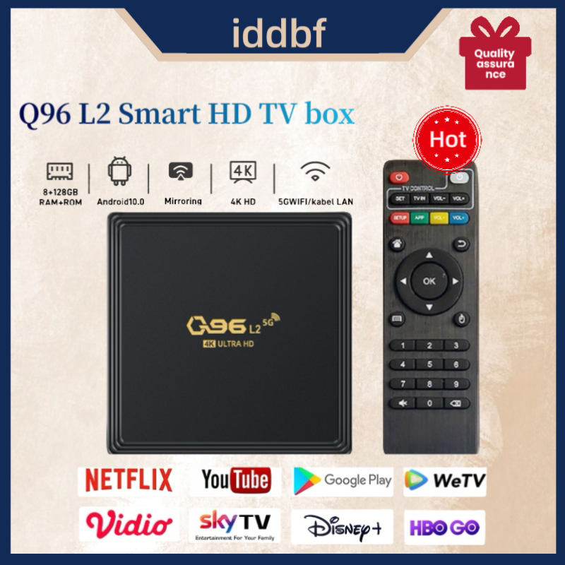 Q96 L2 Quad Core Smart TV Box 1GB RAM 8GB Storage WiFi Duplo Android 10