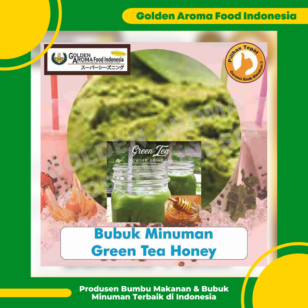 

Bubuk Minuman Green Tea Honey 1 Kg Teh Hijau Madu Green Tea Drinking Powder Enak Murah Halal GAFI