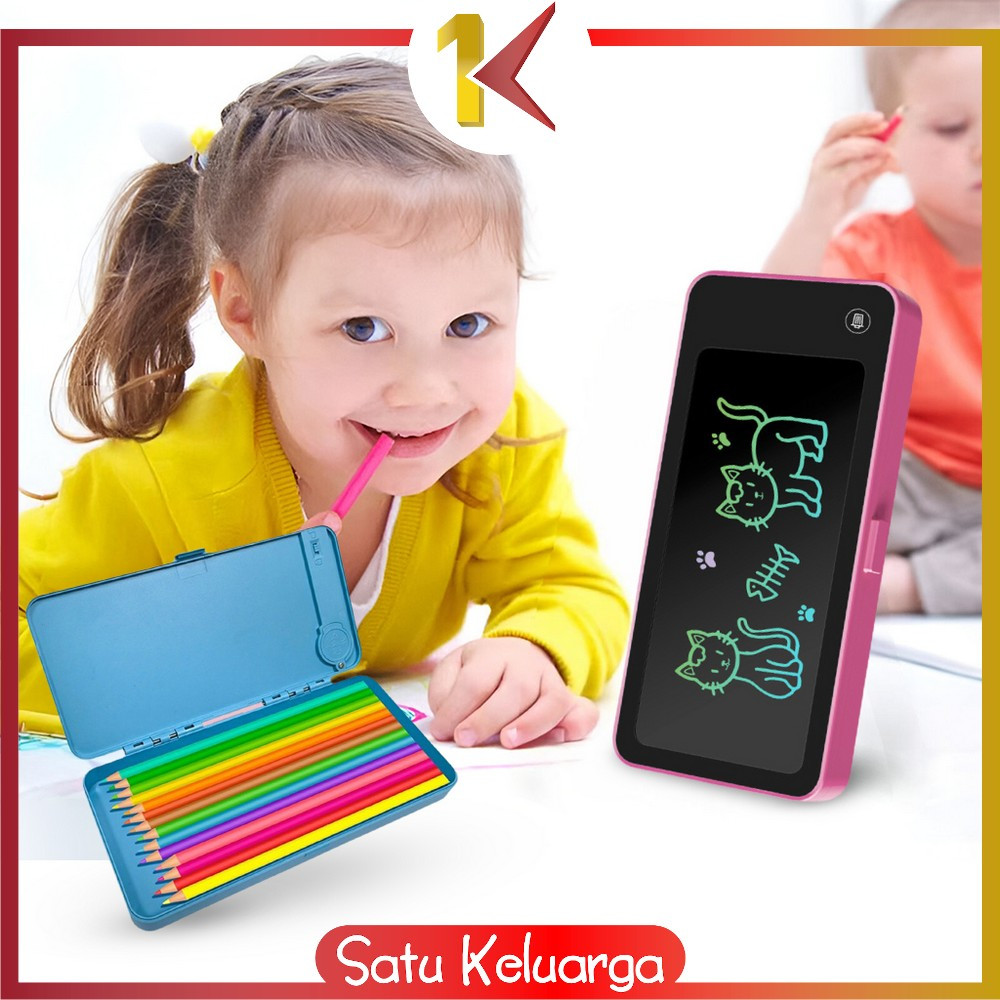 

SK-A115 Tempat Pensil 2IN1 LCD Pen Case Drawing Pad Edukasi Anak / Drawing Box Kotak Pensil dan Papan Coret Kreatif Peralatan Sekolah Anak