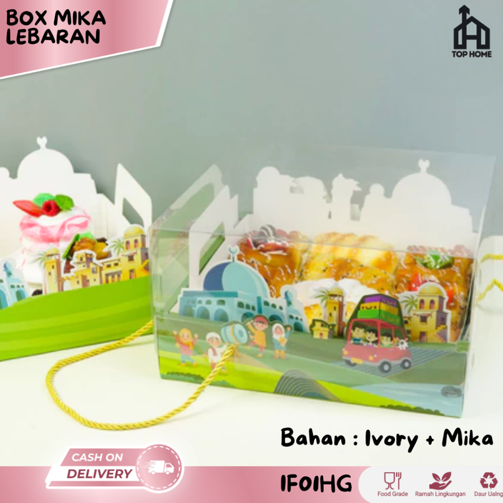 

Box Mika Lebaran / Kotak Kue Lebaran / Box Hampers Lebaran / Kotak Hampers Idul Fitri I HG18C