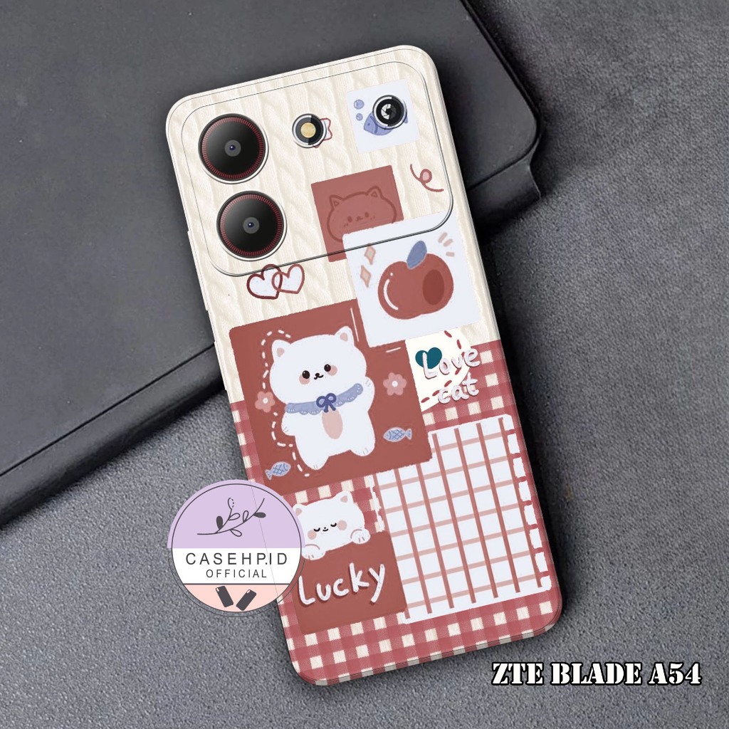 Softcase ZTE Blade A54 - Case pro camera - MOTIF KEREN - bahan karet lentur - casing ZTE Blade A54 -