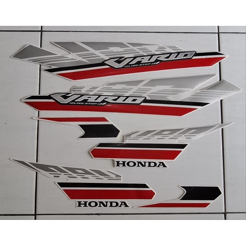 Sticker / Striping / Lis body motor Honda Vario 125 2017 Putih ISS ORIGINAL/ASLI