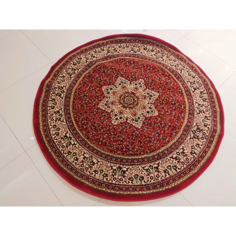 karpet permadani bulat 200x200 tebal 15mili