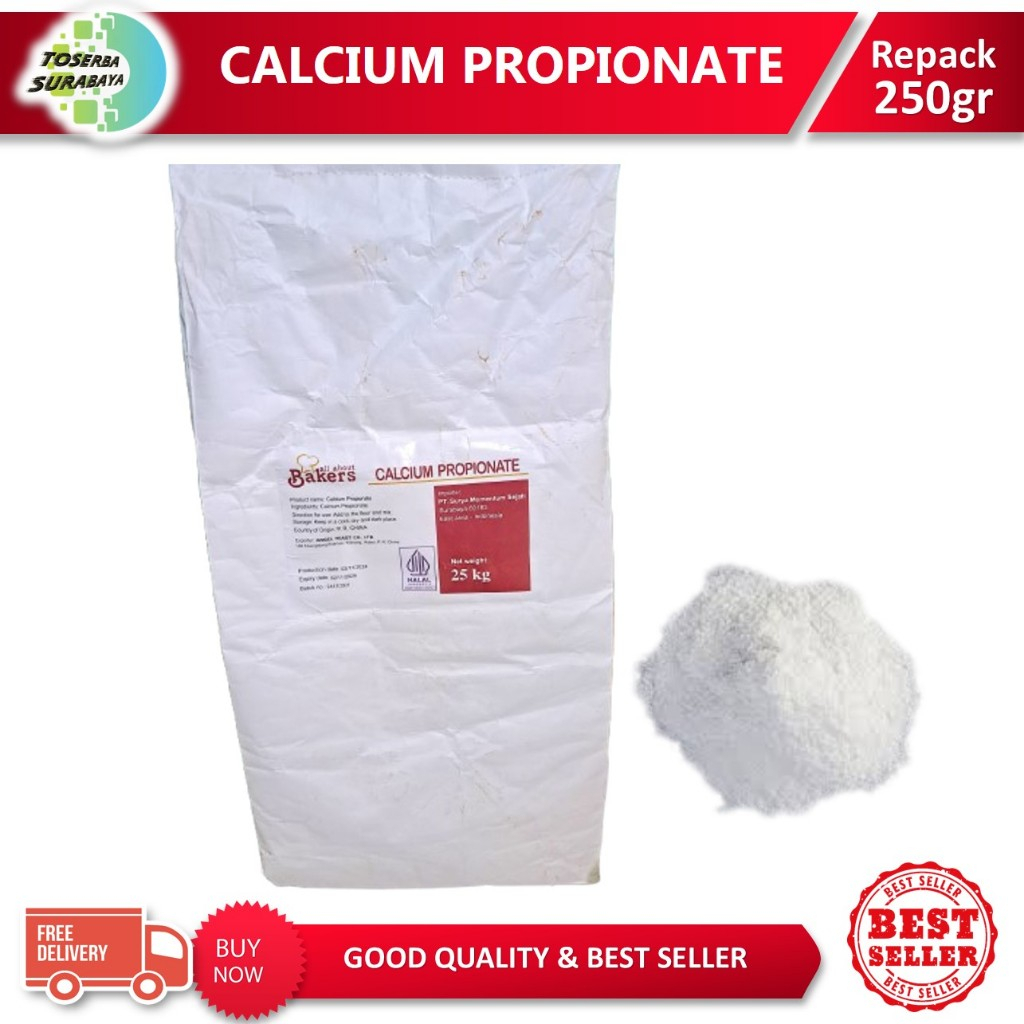 

CALCIUM PROPIONATE / Kalsium Propionat 250gr (Pengawet Makanan Roti Keju Dll)