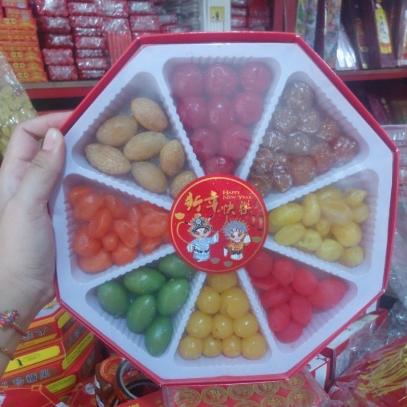 

Pa Chen Kuo Manisan Buah imlek segi delapan / permen jelly aneka rasa imlek