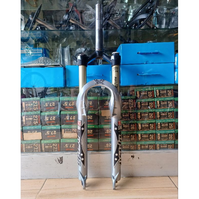 Fork Sepeda MTB ROCKSHOX PSYLO XC 26" Travel 80-125mm Rebound Second Mulus USA - Grey