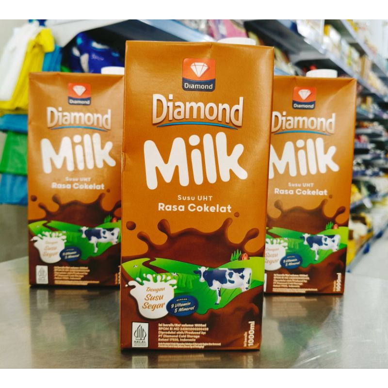 

Diamond UHT Coklat Milk 1Liter/Diamond Susu Cair Coklat/Susu Cair Coklat