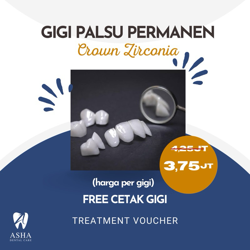 Gigi Palsu Permanen Zirconia