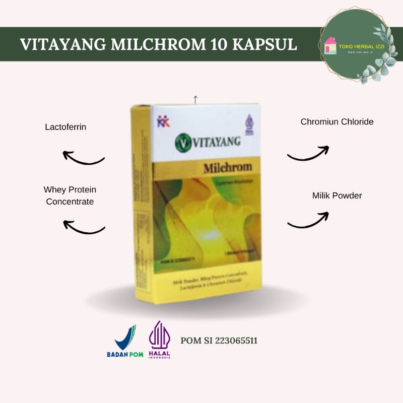 Herbal Organik / Atasi Diabetes / Vitayang Milchrom / isi 10 kapsul