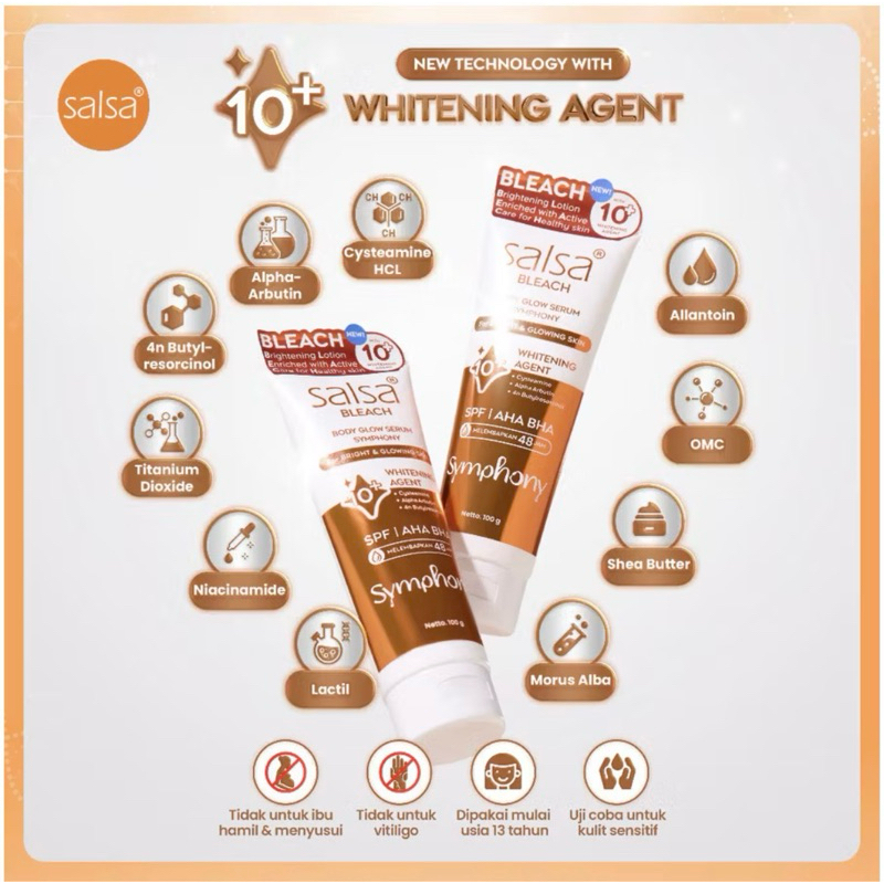 SALSA BODY B.L.E.A.C.H - BODY GLOW SERUM SYMPHONY 100g / BLEACH BODY GLOW SERUM