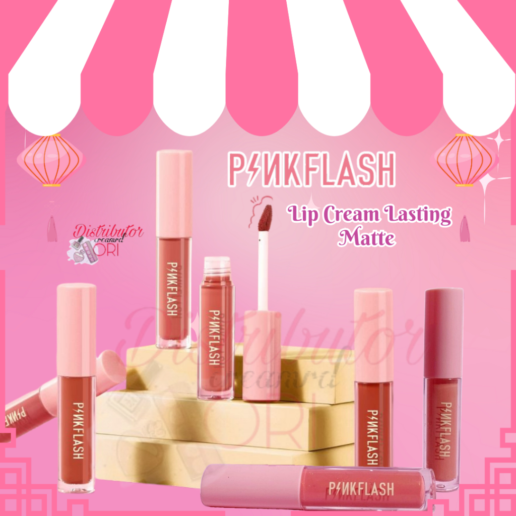 PINKFLASH Matte Lipstik Lembut Tahan Lama Lip Cream Lasting Matte