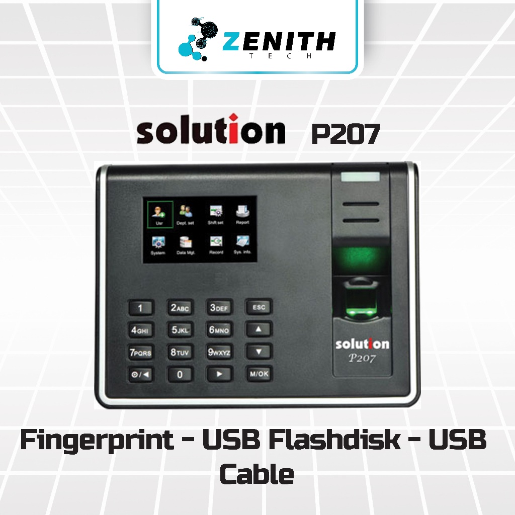 SOLUTION P207 - MESIN ABSENSI SOLUTION P207 - MESING ABSENSI FINGERPRINT - MESIN ABSENSI USB