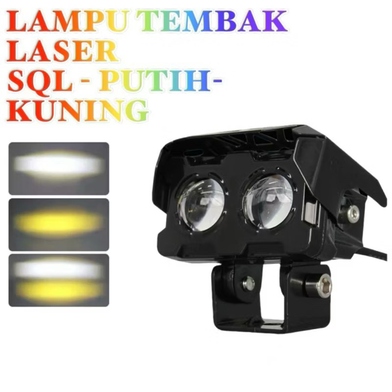 PROMO MURAH lampu sorot LED Lampu laser Foglamp Sql 2 mata Motor Mobil / Lampu Tembak Led / Lampu Te
