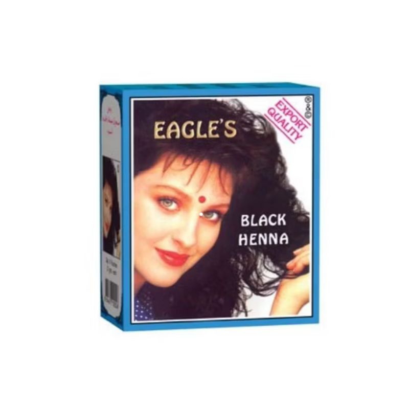 Henna Black Henna Rambut Eagle's semir rambut warna hitam (perbox)