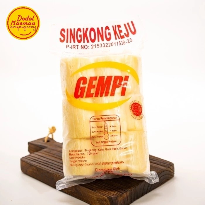 

Singkong Keju Merk Gempi Frozen Siap Goreng