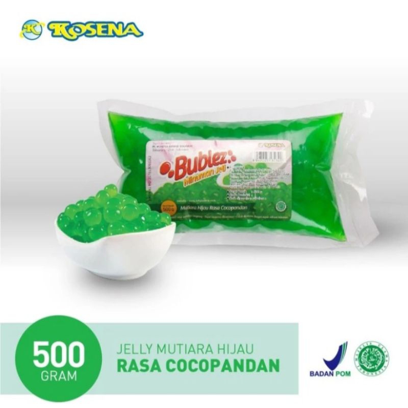 

jelly mutiara hijau rasa cocopandan 500 gram