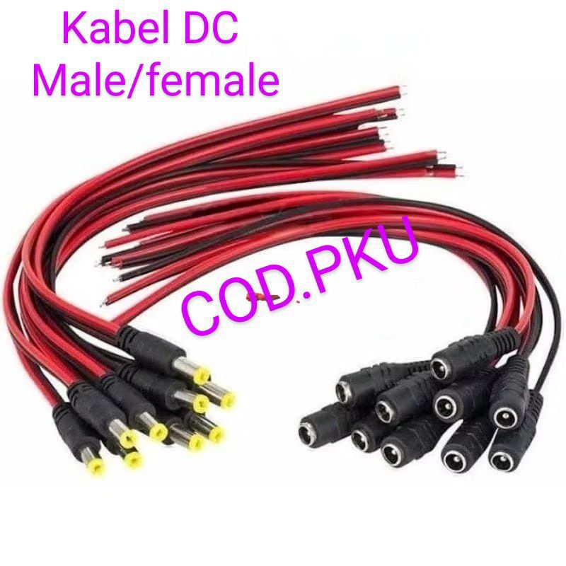 Kabel DC male/kabel DC female
