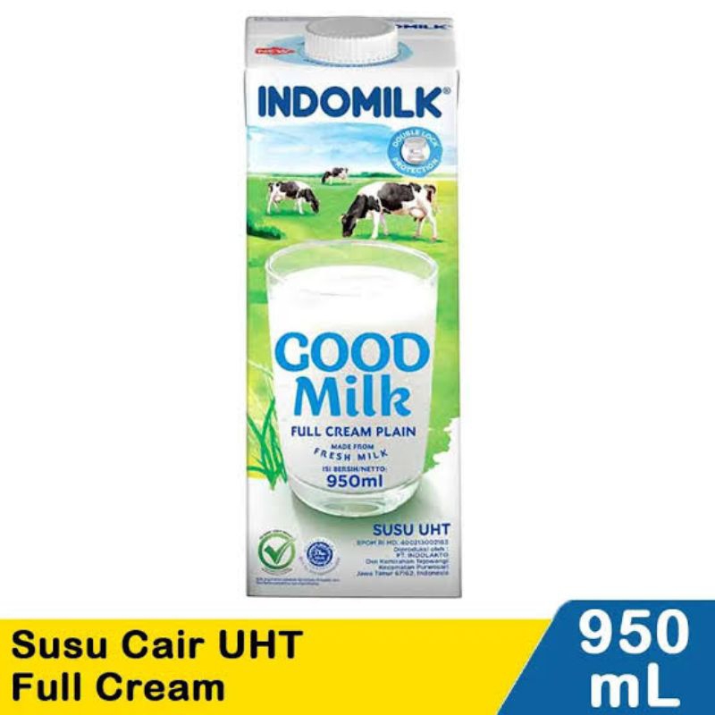 

Indomilk Good Milk Full Cream Plain Susu UHT 950ml