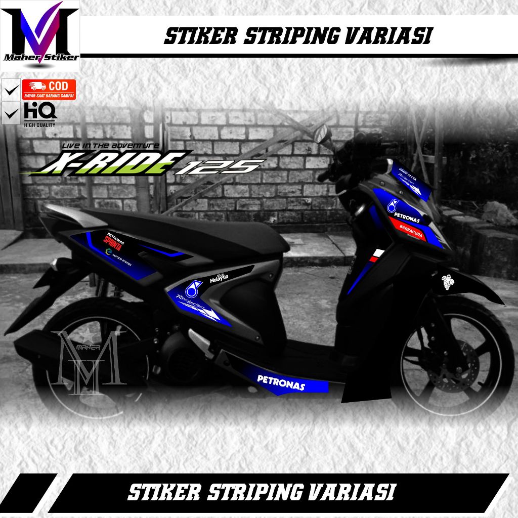 Stiker Striping Vixion Nvl Variasi Petronas