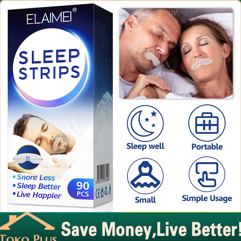 Diskon Terbaru 9Pcs Plester Sticker Mulut Tidur Anti Ngorok Dengkur Mouth Tape Sleep Plester Penutup