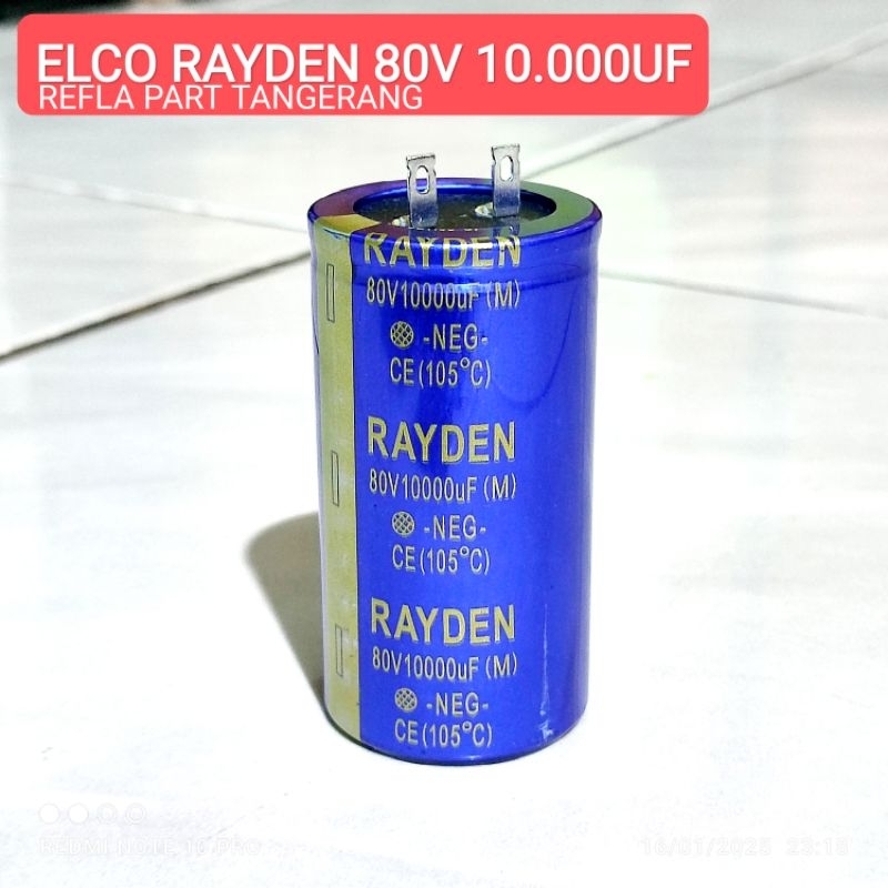CAPASITOR ELCO 80V 10000UF RAYDEN MURAH