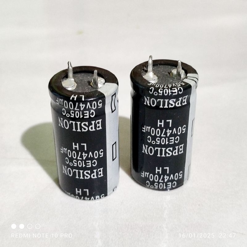 CAPASITOR ELCO 50V 4700UF EPSILON ASLI