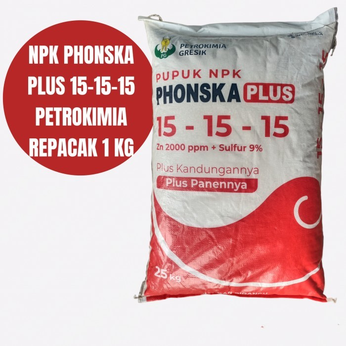 Pupuk Phonska Plus NPK 15-15-15 - REPACK ECER KRESEK 1 KG
